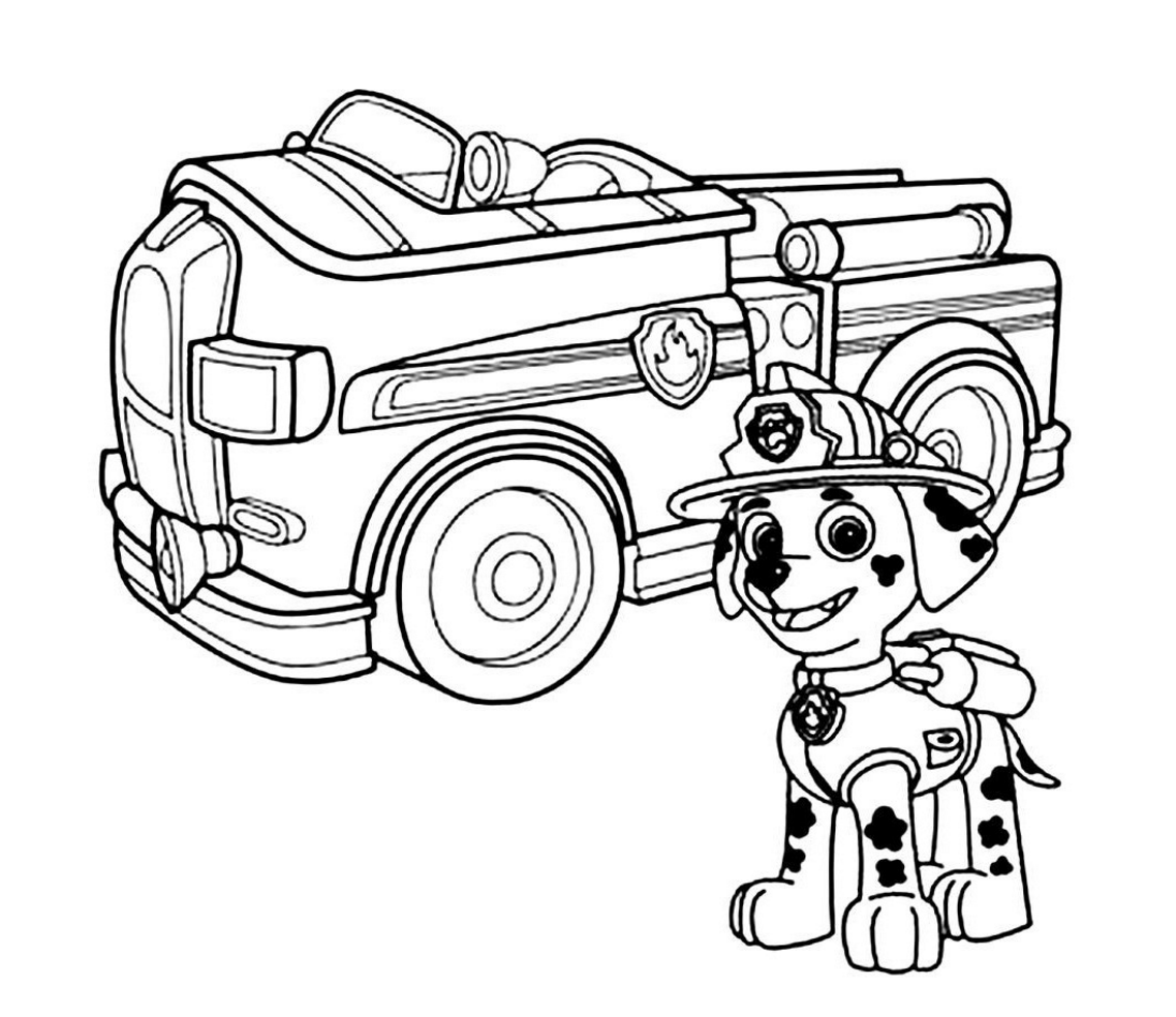 Plansa de colorat cu Paw Patrol 11 3